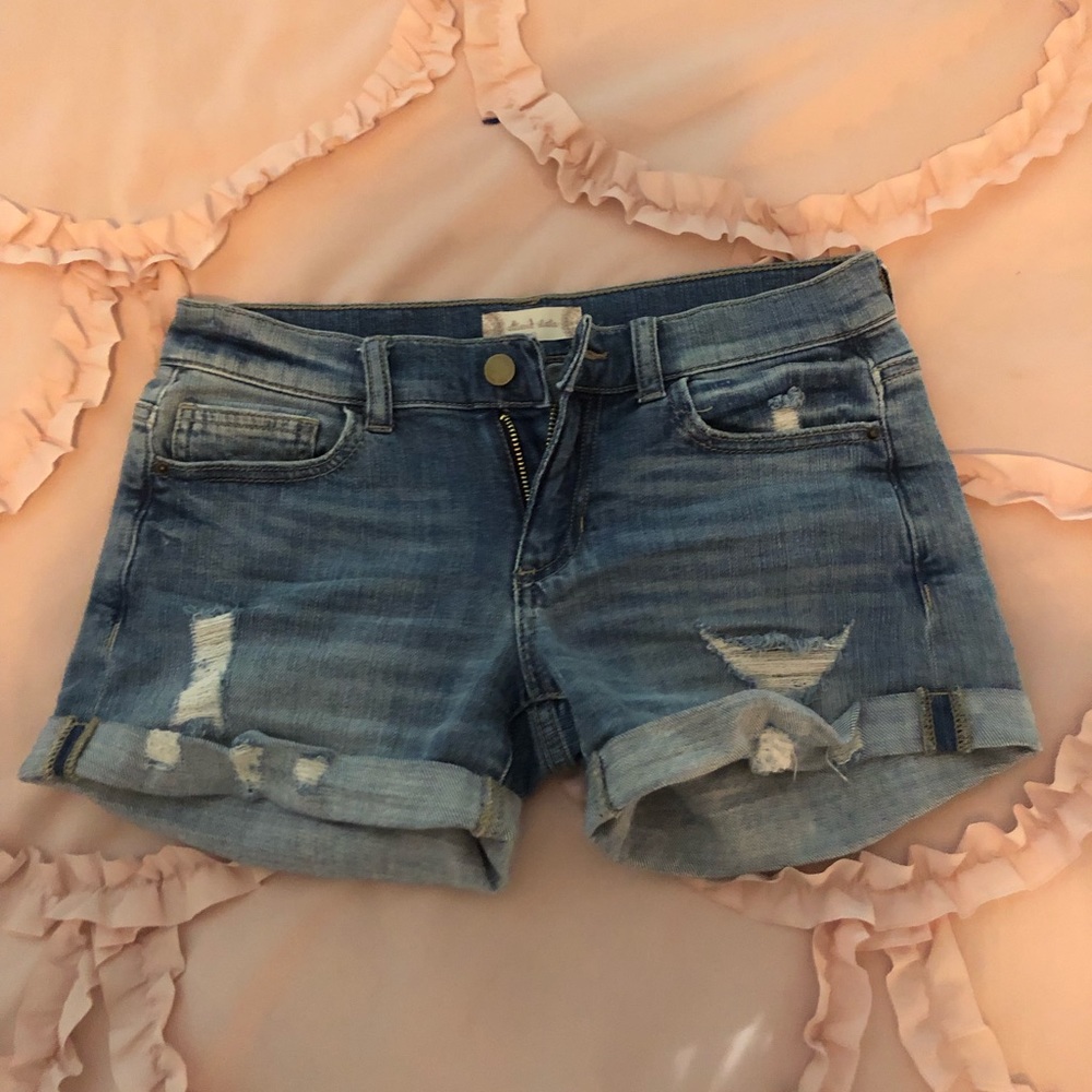Ripped Jean Shorts